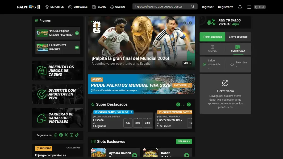 Interface Palpitos — Termos de uso desta análise Interface Palpitos — Termos de uso desta análise
